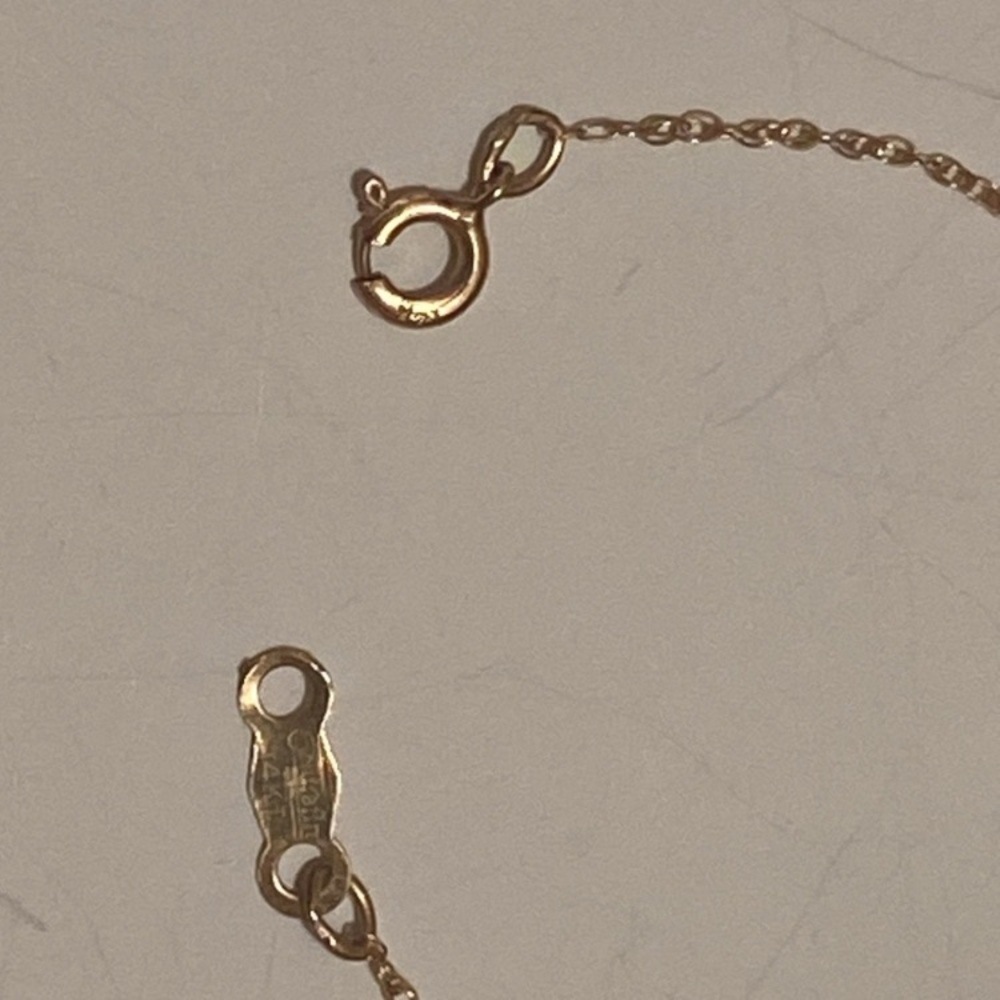 14K SOLID YELLOW GOLD #1 MOM HEART PENDANT GOLD CHAIN SIGNED AURAFIN - AUTHENTIC - Picture 10 of 16